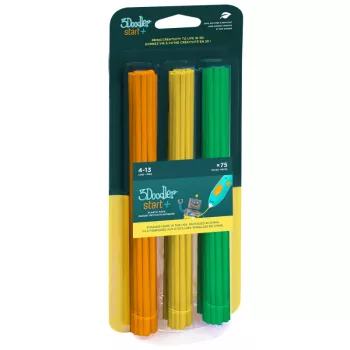 3Doodler Start 3DS-ECO-MIX2-75 3D printimise materjal Kompostitav plastik Roheline, Oranž, Kollane 1 g