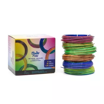 3Doodler FLOW-TRIFILLS 3D printimise materjal Polüpiimhape (PLA) Must, Sinine, Vasekarva, Kuldne, Roheline, Lilla, Punane 260 g