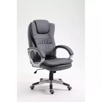 Pöörlev soojendusega kontoritool ActiveJet YK7304 — hall polsterdatud kunstnahast iste ja seljatugi, reguleeritav seljatugi, gaasitõstuk 45–55 cm