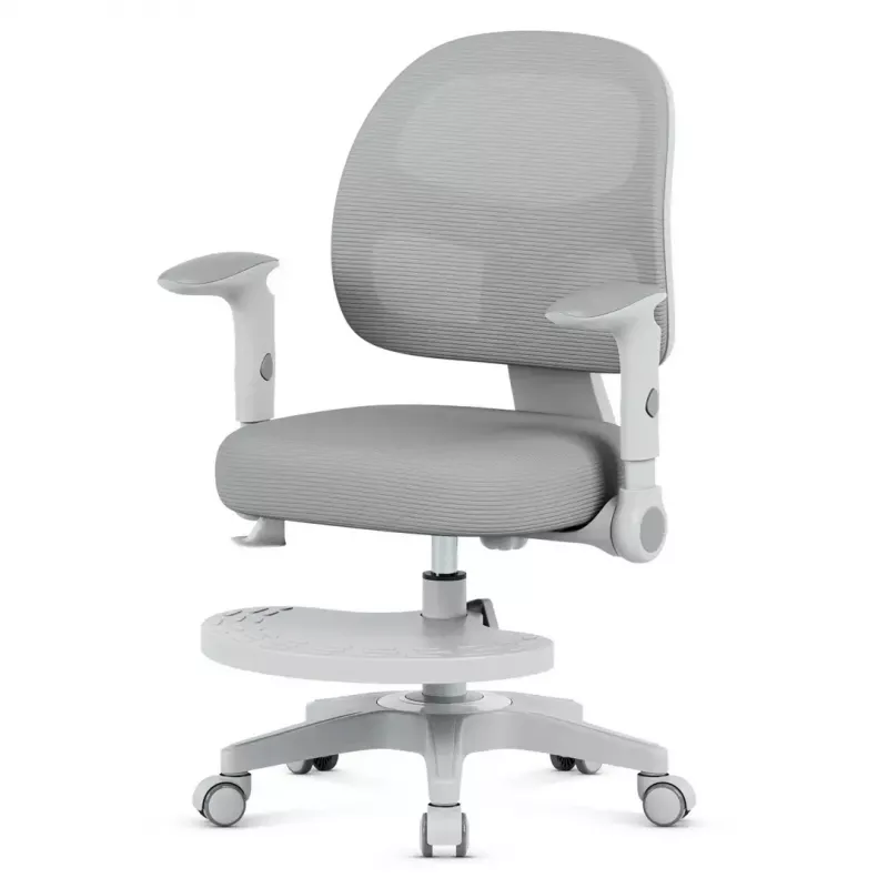 Pöördtool mark adler Junior 5.0 — ergonoomiline võrk seljatugi, vahtpolsterdatud iste, reguleeritav kõrgus 42–54 cm, hall