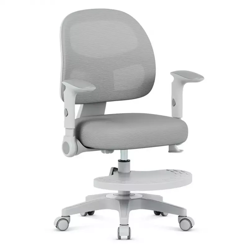 Pöördtool mark adler Junior 5.0 — ergonoomiline võrk seljatugi, vahtpolsterdatud iste, reguleeritav kõrgus 42–54 cm, hall