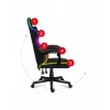 Mängutool Huzaro FORCE 4.4 RGB must — kangast polsterdatud istmekauss, max 130 kg, reguleeritav seljatugi, kõrgus 115–125 cm, RGB-valgustus