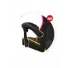 Mängutool Huzaro FORCE 4.4 RGB must — kangast polsterdatud istmekauss, max 130 kg, reguleeritav seljatugi, kõrgus 115–125 cm, RGB-valgustus