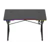 Mängulaud Huzaro Hero 1.7 RGB Must — sirge ergonoomiline laud 1200x600 mm, 750 mm kõrgus, LED, topsihoidja, kõrvaklappide konks