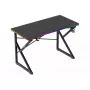 Mängulaud Huzaro Hero 1.7 RGB Must — sirge ergonoomiline laud 1200x600 mm, 750 mm kõrgus, LED, topsihoidja, kõrvaklappide konks