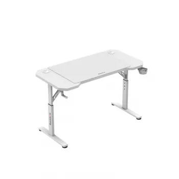 Mängutool huzaro Hero 2.6 Valge — ergonoomiline reguleeritav kõrge seljatoega pöörlev mänguiste topsihoidiku ja kõrvaklappide konksuga