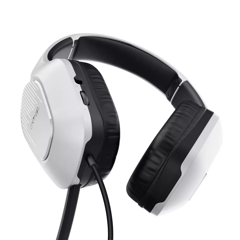Trust GXT 415W Zirox Peakomplekt Juhtmega Peapael Mängimine Valge