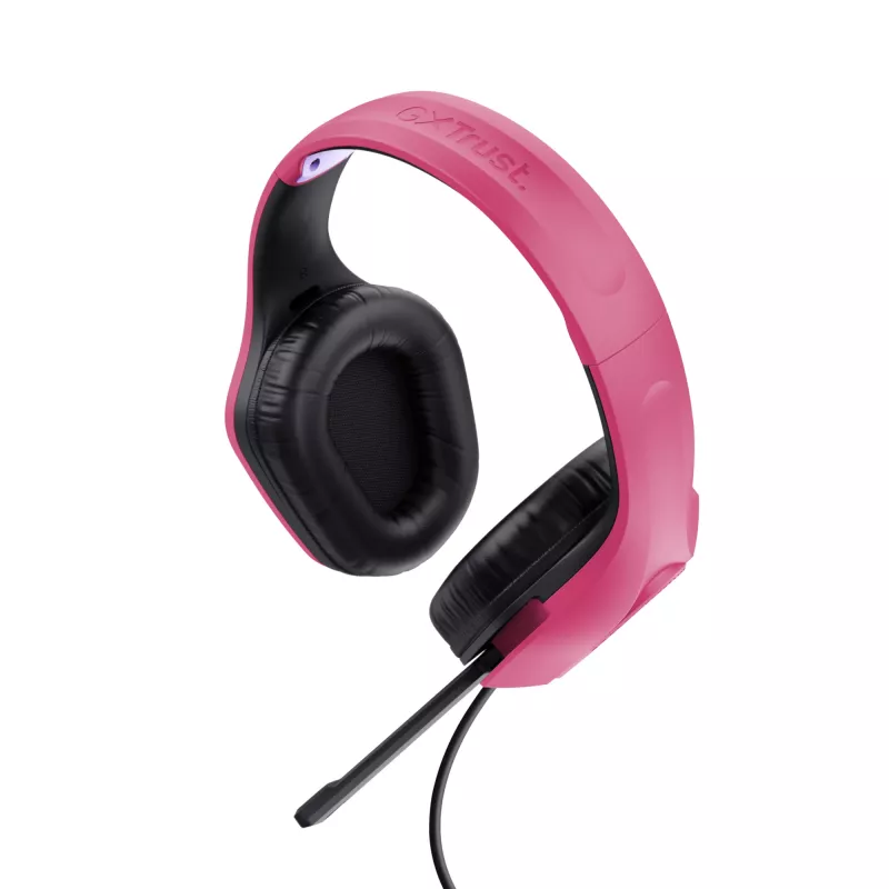 Trust GXT 415P Zirox Peakomplekt Juhtmega Peapael Mängimine Roosa