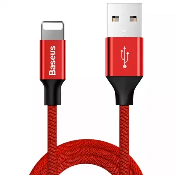 USB-A kuni Lightning kaabel Baseus Yiven 1.8 m, 2 A väljund, punane, termoplastsest elastomeerist ümbris