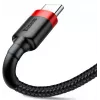 BASEUS punutud Cafule kiirlaadimiskaabel - USB Type-A kuni Type-C 2A - 2 m - must (nailon)