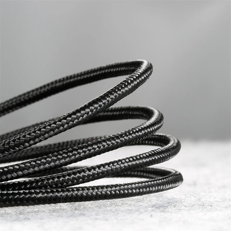 BASEUS punutud Cafule kiirlaadimiskaabel - USB Type-A kuni Type-C 2A - 2 m - must (nailon)