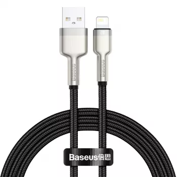 BASEUS Fast Charge Cafule andmekaabel - USB Type-A Lightningule - 480Mbps (2.4A PD) - 1m - Must