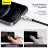 BASEUS Fast Charge Cafule andmekaabel - USB Type-A Lightningule - 480Mbps (2.4A PD) - 1m - Must
