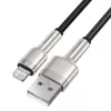 BASEUS Fast Charge Cafule andmekaabel - USB Type-A Lightningule - 480Mbps (2.4A PD) - 1m - Must