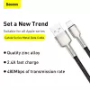 BASEUS Fast Charge Cafule andmekaabel - USB Type-A Lightningule - 480Mbps (2.4A PD) - 1m - Must