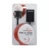 GEMBIRD VGA-HDMI-adapterikaabel, USB-toitega 15 cm – must