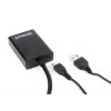 GEMBIRD VGA-HDMI-adapterikaabel, USB-toitega 15 cm – must