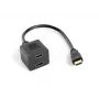 HDMI videosplitter LANBERG AD-0019-BK — 2x HDMI väljundit, Full HD 1920x1080, 0,2 m kaabel, must