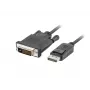 Video kaabli adapter LANBERG DisplayPort (isane) DVI‑D-le (isane), 1 m, must, toetab 1080p