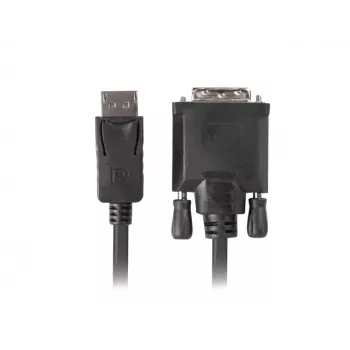 Video kaabli adapter LANBERG DisplayPort (isane) DVI‑D-le (isane), 1 m, must, toetab 1080p
