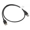USB A - USB A kaabel LANBERG CA-USBE-10CC-0007-BK, USB 2.0, 0,7 m, must