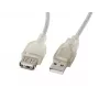 USB-kaabel LANBERG CA-USBE-12CC-0018-TR 1,8 m USB 2.0 A-ült A-le läbipaistev