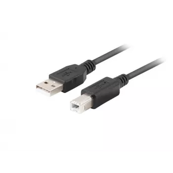 LANBERG USB-a(m)->USB-b(m) 2.0 kaabel 1 m must ferriittuumaga karbis