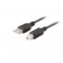 LANBERG USB-a(m)->USB-b(m) 2.0 kaabel 1 m must ferriittuumaga karbis