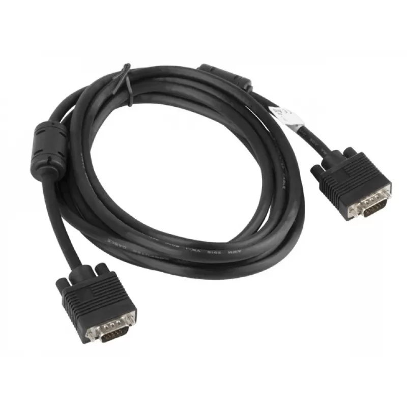 LANBERG VGA M/m kaabel topeltvarjestusega ferriit 3m must