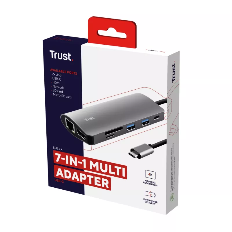 Trust Dalyx liidesekaardid/adapter Sisemine HDMI, RJ-45, USB 3.2 Gen 1 (3.1 Gen 1)
