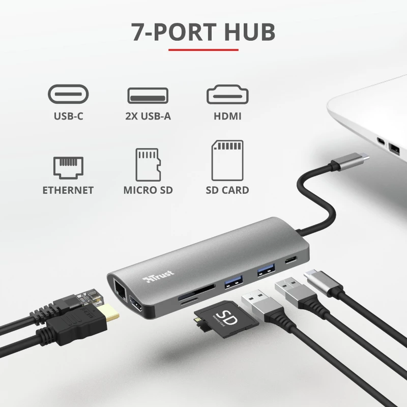 Trust Dalyx liidesekaardid/adapter Sisemine HDMI, RJ-45, USB 3.2 Gen 1 (3.1 Gen 1)