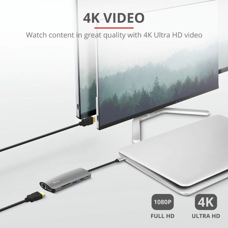 Trust Dalyx liidesekaardid/adapter Sisemine HDMI, RJ-45, USB 3.2 Gen 1 (3.1 Gen 1)