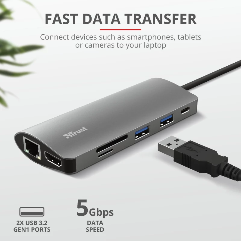 Trust Dalyx liidesekaardid/adapter Sisemine HDMI, RJ-45, USB 3.2 Gen 1 (3.1 Gen 1)