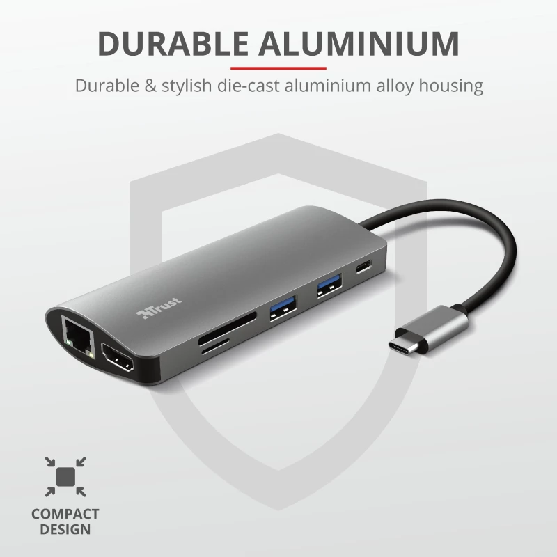 Trust Dalyx liidesekaardid/adapter Sisemine HDMI, RJ-45, USB 3.2 Gen 1 (3.1 Gen 1)