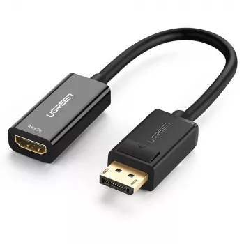 Videokaabli adapter UGREEN DisplayPort (isane) HDMI-le (emane) 0,25 m, kullatud kontaktid, toetab 1080p