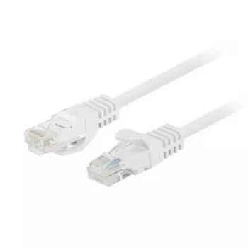 Võrguparanduskaabel LANBERG Cat6 U/UTP 1 m, RJ-45 isane–isane, keerutatud juhe, valge