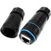 Techly IWP-MD C6-IP68T kaabli sugupooltevahetaja RJ-45 Must