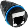 Techly IWP-MD C6-IP68T kaabli sugupooltevahetaja RJ-45 Must