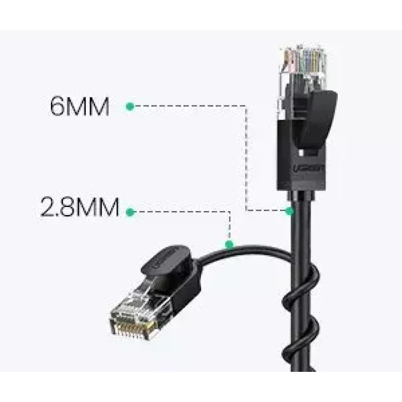 Võrgukaabel UGREEN Cat6A UTP RJ45 3 m, PVC ümbris, 500 MHz, Gigabit Ethernet