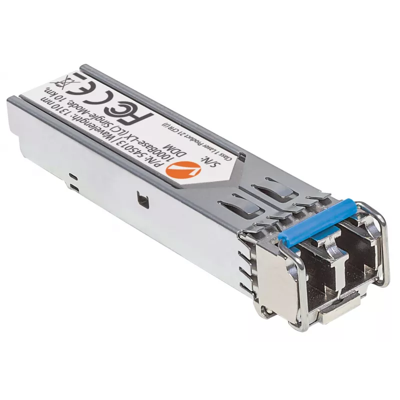 Intellinet transiiveri moodul optiline, gigabitine kiudoptiline SFP, 1000Base-Lx (LC) ühemoodiline port, 10 km, lainepikkus 1310 nm, MSA-ga vastavuses, samaväärne Cisco GLC-LH-SM-iga, Ethernet, kiudoptika, kolmeaastane garantii