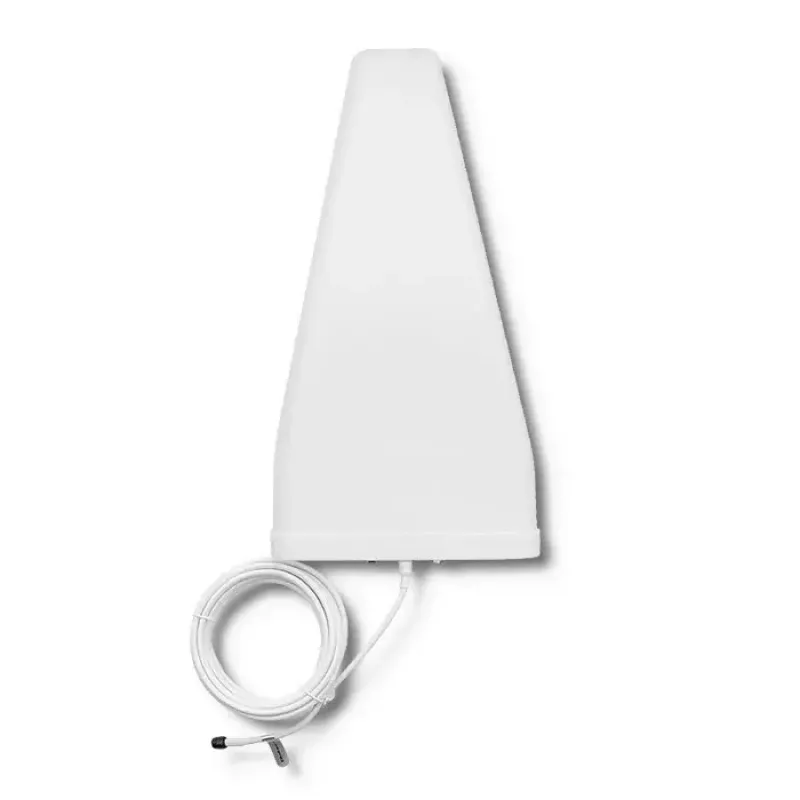 Väline 4G LTE antenn QOLTEC 57021 — 18 dBi võimendus, 600–2700 MHz, 50 Ω, 50 W, valge plastkorpus