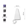 Väline 4G LTE antenn QOLTEC 57021 — 18 dBi võimendus, 600–2700 MHz, 50 Ω, 50 W, valge plastkorpus