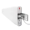 Väline 4G LTE antenn QOLTEC 57021 — 18 dBi võimendus, 600–2700 MHz, 50 Ω, 50 W, valge plastkorpus