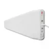 Väline 4G LTE antenn QOLTEC 57021 — 18 dBi võimendus, 600–2700 MHz, 50 Ω, 50 W, valge plastkorpus