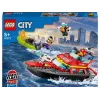 LEGO mängukomplekt Tuletõrjepaat 60373 — City seeria, 144 tk, 3 minifiguuri, vanusele 5+, mõõdud 80×230×70 mm