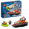 LEGO mängukomplekt Tuletõrjepaat 60373 — City seeria, 144 tk, 3 minifiguuri, vanusele 5+, mõõdud 80×230×70 mm