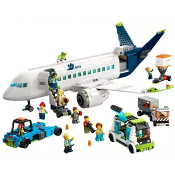 LEGO reisilennuki ehituskomplekt 60367 — City seeria, 913 tükki, 2 minifiguuri, detailne sisustus