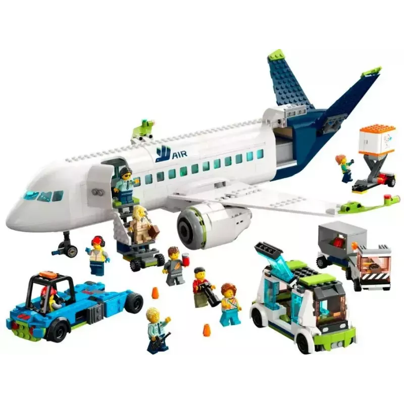 LEGO reisilennuki ehituskomplekt 60367 — City seeria, 913 tükki, 2 minifiguuri, detailne sisustus