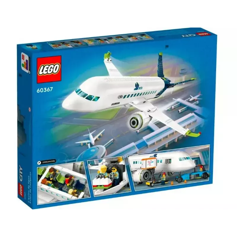 LEGO reisilennuki ehituskomplekt 60367 — City seeria, 913 tükki, 2 minifiguuri, detailne sisustus