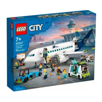 LEGO reisilennuki ehituskomplekt 60367 — City seeria, 913 tükki, 2 minifiguuri, detailne sisustus